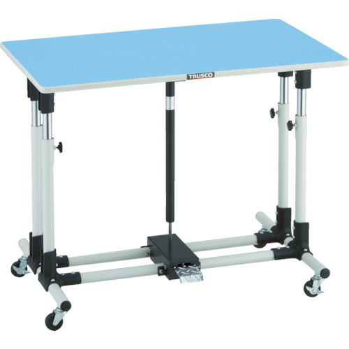 トラスコ中山（TRUSCO）　TRUSCO　上下調節機能付作業台９００Ｘ６００ＸＨ７００−９５０　車輪付　【品番：JMW-9060GC】