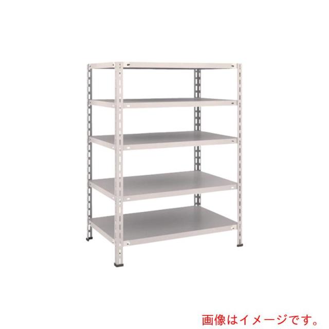 トラスコ中山（TRUSCO）　TRUSCO　スチールラック　軽量棚　中棚ボルトレス型　８７５Ｘ６００Ｘ１２００　５段　ネオグレー　【品番：L43W-15】