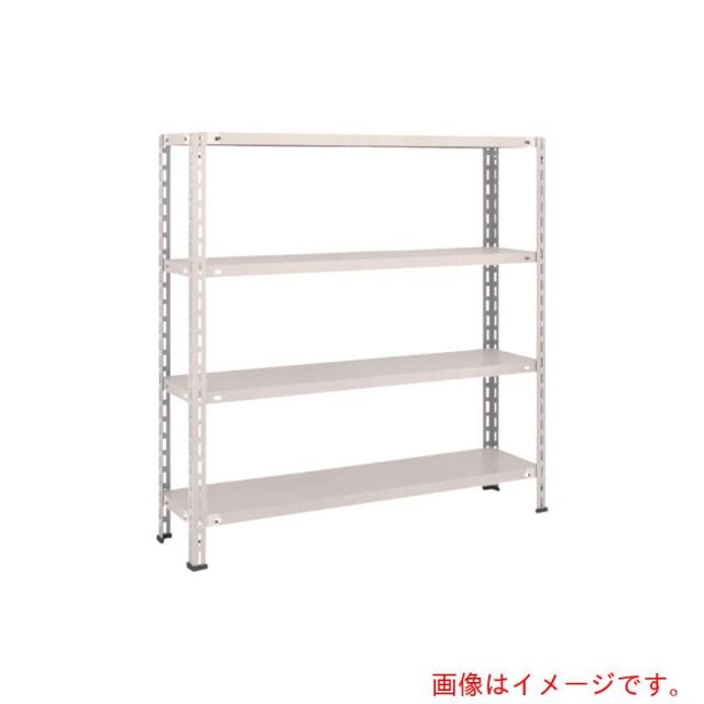トラスコ中山（TRUSCO）　TRUSCO　スチールラック　軽量棚　中棚ボルトレス型１２００Ｘ３００Ｘ１２００　４段　ネオグレー　【品番：L44V-14】