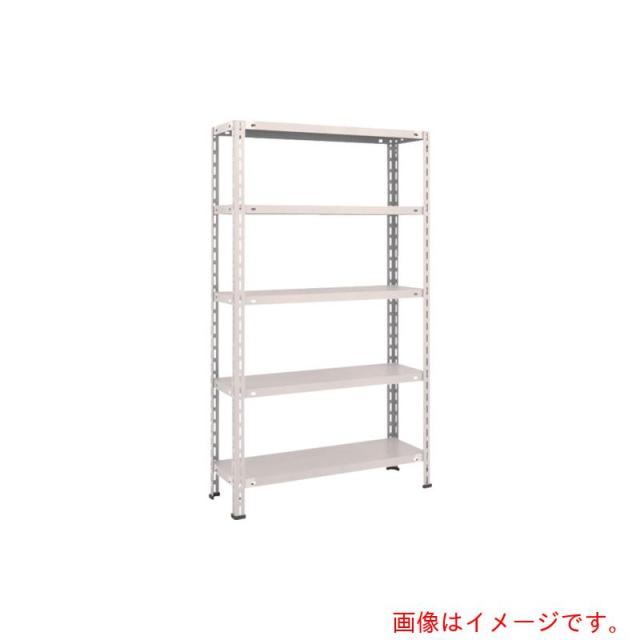 トラスコ中山（TRUSCO）　TRUSCO　スチールラック　軽量棚　中棚ボルトレス型　８７５Ｘ３００Ｘ１５００　５段　ネオグレー　【品番：L53V-15】