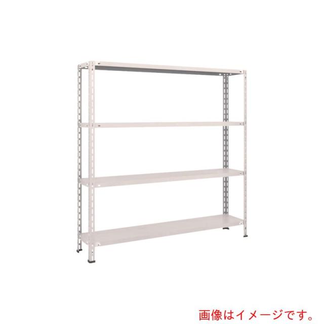 トラスコ中山（TRUSCO）　TRUSCO　スチールラック　軽量棚　中棚ボルトレス型１５００Ｘ３００Ｘ１５００　４段　ネオグレー　【品番：L55V-14】
