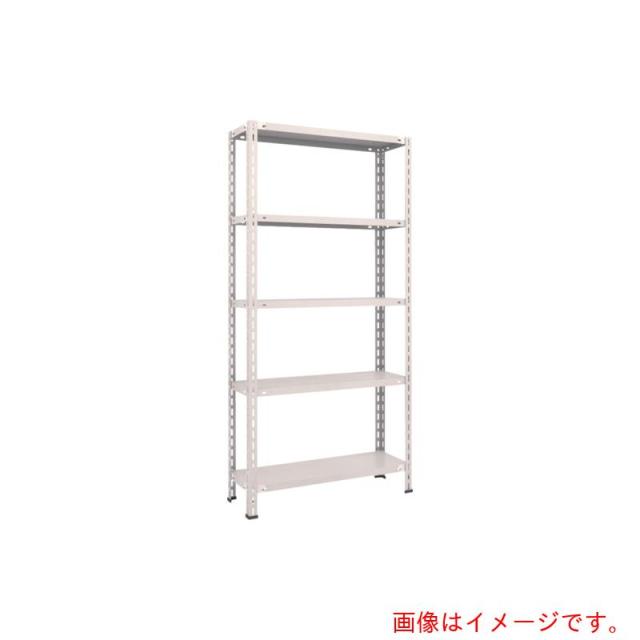 トラスコ中山（TRUSCO）　TRUSCO　スチールラック　軽量棚　中棚ボルトレス型　８７５Ｘ３００Ｘ１８００　５段　ネオグレー　【品番：L63V-15】