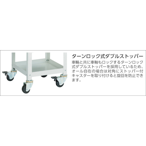 トラスコ中山（TRUSCO）　ツールワゴン バーディワゴン 600×400×H600 2段 W色　【品番：BDW-662-W】_1