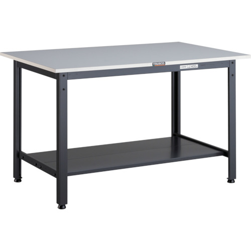トラスコ中山（TRUSCO）　TRUSCO　軽荷重作業台（４００ｋｇ）ＬＥＷ型　９００Ｘ６００ＸＨ７４０　下棚２枚付　ダークグレー色　【品番：LEWR-0960LT2】