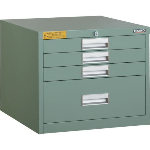 トラスコ中山（TRUSCO）　TRUSCO　ＬＶＥ型キャビネット　５００Ｘ５５０ＸＨ４２０　引出４段　【品番：LVE-421】