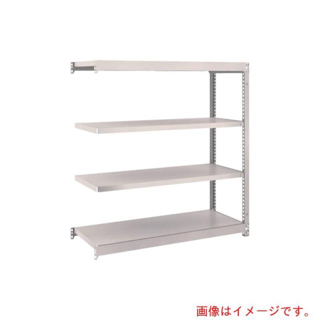 トラスコ中山（TRUSCO）　TRUSCO　スチールラック　Ｍ１．５型軽中量棚　１１６０×４４５×Ｈ１２００　４段連結　ネオグレー　【品番：M1.5-4444B】