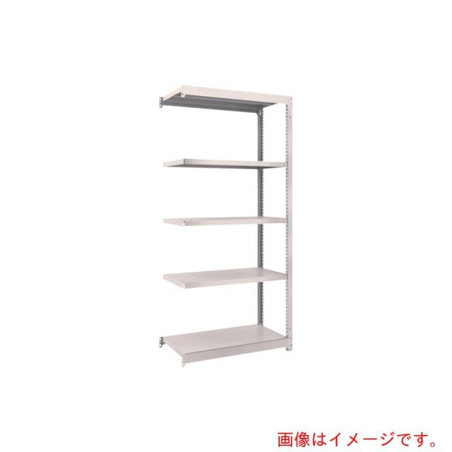 トラスコ中山（TRUSCO）　TRUSCO　スチールラック　Ｍ１．５型軽中量棚　８６０×４４５×Ｈ１８００　５段連結　ネオグレー　【品番：M1.5-6345B】