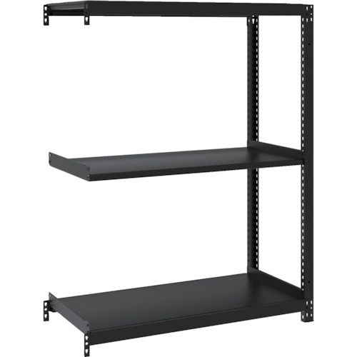 トラスコ中山（TRUSCO）　TRUSCO　スチールラック　Ｍ１型ボルトレス軽量棚９００Ｘ４２０ＸＨ１２００　３段　連結　サテンブラック　【品番：M1-4343B-SB】