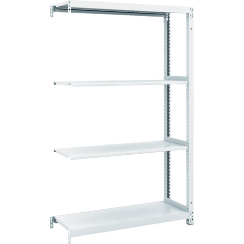 トラスコ中山（TRUSCO）　TRUSCO　スチールラック　Ｍ１型抗菌塗装ボルトレス軽量棚９００Ｘ３２０ＸＨ１５００　４段　連結　【品番：M1-5334B】