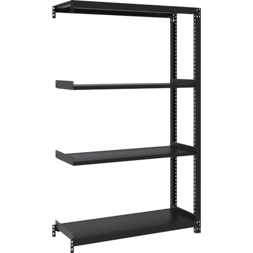 トラスコ中山（TRUSCO）　TRUSCO　スチールラック　Ｍ１型ボルトレス軽量棚９００Ｘ３２０ＸＨ１５００　４段　連結　サテンブラック　【品番：M1-5334B-SB】