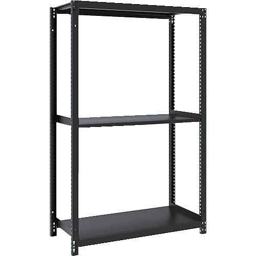 トラスコ中山（TRUSCO）　TRUSCO　スチールラック　Ｍ１型ボルトレス軽量棚９００Ｘ４２０ＸＨ１５００　３段　サテンブラック　【品番：M1-5343-SB】