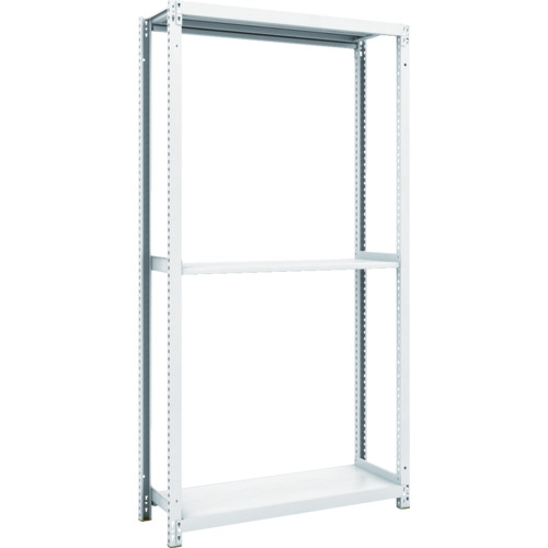 トラスコ中山（TRUSCO）　TRUSCO　スチールラック　Ｍ１型抗菌塗装ボルトレス軽量棚９００Ｘ３２０ＸＨ１８００　３段　【品番：M1-6333】