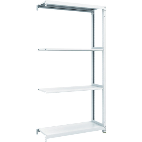 トラスコ中山（TRUSCO）　TRUSCO　スチールラック　Ｍ１型抗菌塗装ボルトレス軽量棚９００Ｘ３２０ＸＨ１８００　４段　連結　【品番：M1-6334B】