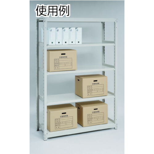 トラスコ中山（TRUSCO）　TRUSCO　スチールラック　Ｍ２型軽中量棚　８６０Ｘ３００ＸＨ２４００　５段　連結　ネオグレー　【品番：M2-8335B】_1