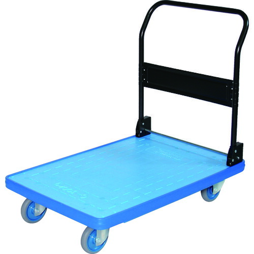 トラスコ中山（TRUSCO）　TRUSCO　ＭＫＰ樹脂製台車　折畳式　９０６Ｘ６１６　エアキャスター付　ブルー　【品番：MKP-301AC-B】