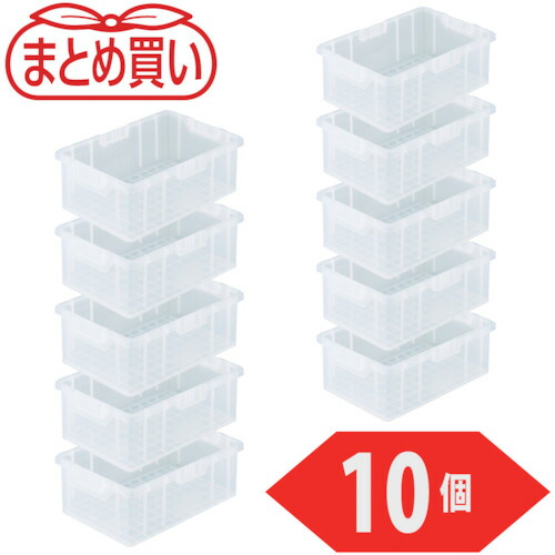 トラスコ中山（TRUSCO）　TRUSCO　まとめ買い　ＮＳ型コンテナ　１０Ｌ　ナチュラル　１０個　【品番：NS-10N-NR-10P】