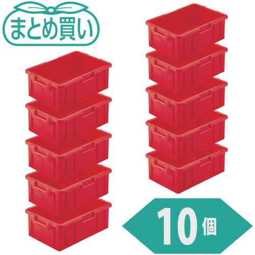 トラスコ中山（TRUSCO）　TRUSCO　まとめ買い　ＮＳ型コンテナ　１０Ｌ　レッド　１０個　【品番：NS-10N-R-10P】