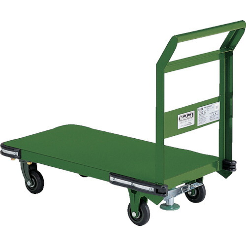 トラスコ中山（TRUSCO）　TRUSCO　鋼鉄製運搬車　８００Ｘ４５０　Φ１００鋳物車輪　ストッパー付　【品番：OHN-3S】