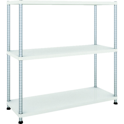 トラスコ中山（TRUSCO）　TRUSCO　スチールラック　フェニックスラック　１２００Ｘ４５０　３段　Ｗ色　抗菌粉体塗装　【品番：PER-4443-W】