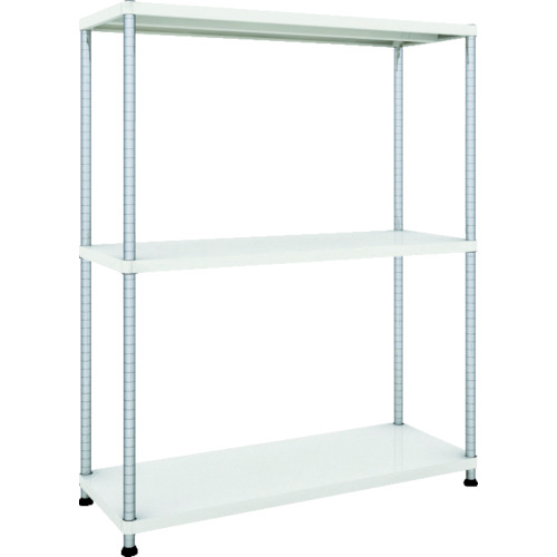 トラスコ中山（TRUSCO）　TRUSCO　スチールラック　フェニックスラック　１２００Ｘ４５０　３段　Ｗ色　抗菌粉体塗装　【品番：PER-5443-W】