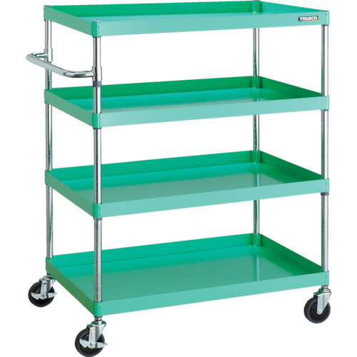 トラスコ中山（TRUSCO）　TRUSCO　ツールワゴン　フェニックスワゴン　省音　９００Ｘ６００ＸＨ１２００　４段　ヤンググリーン　【品番：PEW-1294-YG】 33,248円