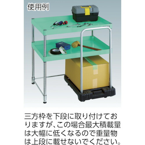 トラスコ中山（TRUSCO）　TRUSCO　スチールラック　フェニックスワゴンラック型　　抗菌９００Ｘ６００　４段　ヤンググリーン　【品番：PEW-R1293-YG】_1
