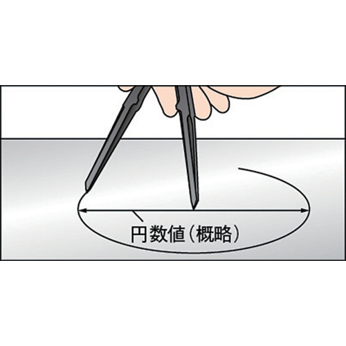 トラスコ中山（TRUSCO） TRUSCO 超硬手当て付羅針儀 長さ３００ 円差しわたし４６０ 【品番：PTC-300-A】