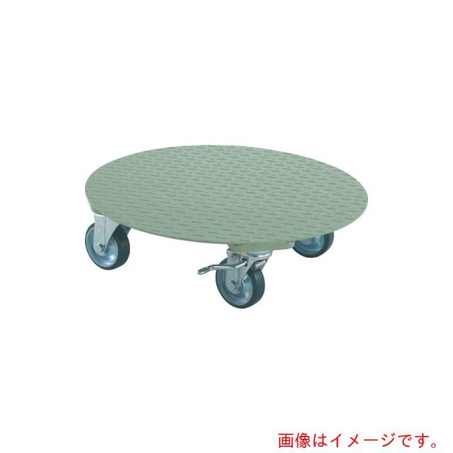 トラスコ中山（TRUSCO） TRUSCO 円型手押し車 上置型 掛け目５００ｋｇ 台寸Φ５５２ ストッパー付 【品番：RA-500S】