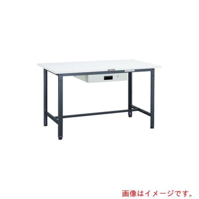 トラスコ中山（TRUSCO）　TRUSCO　軽荷重作業台（３００ｋｇ）ＡＥ型　９００Ｘ６００ＸＨ７４０　薄型１段引出付　ダークグレー色　【品番：RAE-0960UDK1 DG】