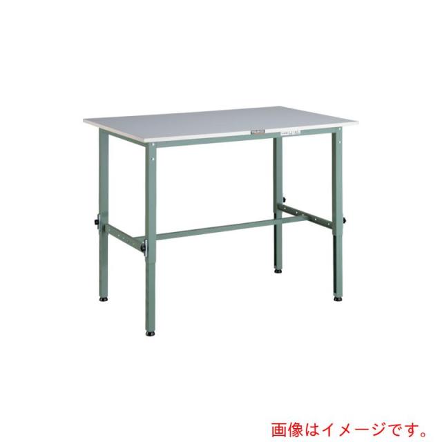 トラスコ中山（TRUSCO）　TRUSCO　軽荷重作業台高さ調節式（１５０ｋｇ）ＡＥＭ型　９００Ｘ７５０ＸＨ６５０〜９５０　基本タイプ　グリーン色　【品番：RAEM-0975】