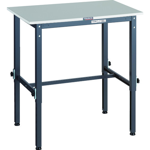 トラスコ中山（TRUSCO）　TRUSCO　軽荷重作業台高さ調節式（１５０ｋｇ）ＲＡＥＭ２型　ＲｏＨＳ２対応天板　９００Ｘ６００ＸＨ６５０〜９５０　ダークグレー色　【品番：RAEM2-0960 DG】