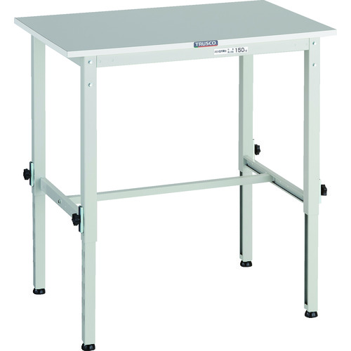 トラスコ中山（TRUSCO）　TRUSCO　軽荷重作業台高さ調節式（１５０ｋｇ）ＲＡＥＭ２型　ＲｏＨＳ２対応天板　９００Ｘ６００ＸＨ６５０〜９５０　ホワイト色　【品番：RAEM2-0960 W】
