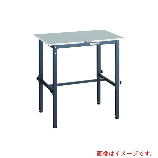 トラスコ中山（TRUSCO）　TRUSCO　軽荷重作業台高さ調節式（１５０ｋｇ）ＲＡＥＭ２型　ＲｏＨＳ２対応天板　９００Ｘ７５０ＸＨ６５０〜９５０　ダークグレー色　【品番：RAEM2-0975 DG】