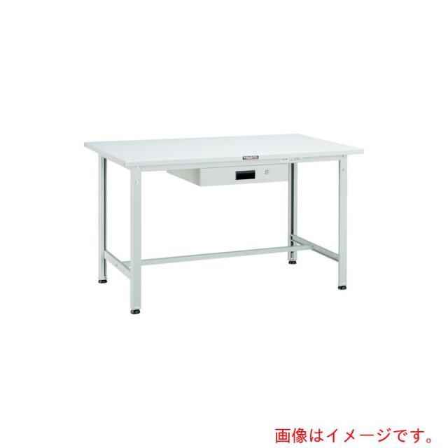 トラスコ中山（TRUSCO）　TRUSCO　軽荷重作業台（３００ｋｇ）ＡＥ型　９００Ｘ６００ＸＨ７４０　薄型１段引出付　ダークグレー色　【品番：SAE-0960UDK1 DG】