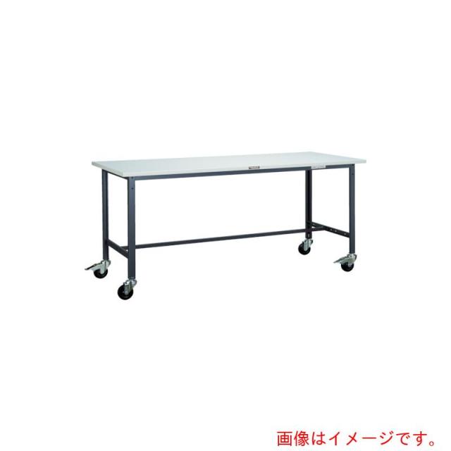 トラスコ中山（TRUSCO）　TRUSCO　軽荷重作業台（１５０ｋｇ）ＡＥ型　９００Ｘ７５０ＸＨ８４６　φ１００キャスター付　ホワイト色　【品番：SAE-0975C100 W】