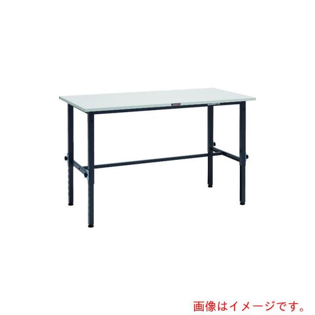 トラスコ中山（TRUSCO）　TRUSCO　軽荷重作業台高さ調節式（１５０ｋｇ）ＡＥＭ型　１２００Ｘ６００ＸＨ６５０〜９５０　基本タイプ　ダークグレー色　【品番：SAEM-1260 DG】