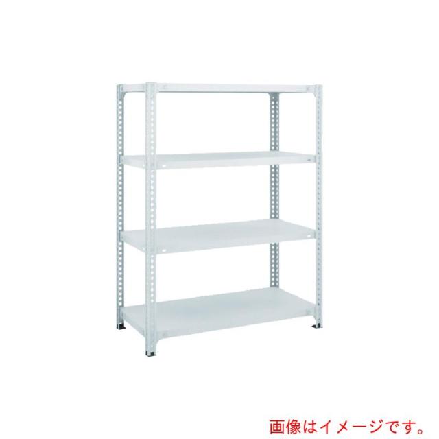 トラスコ中山（TRUSCO）　TRUSCO　スチールラック　ＳＢＬ型抗菌塗装セミボルトレス軽量棚　Ｗ８７５ＸＤ６００ＸＨ１２００　４段　Ｗ色　【品番：SBL-4364-W】