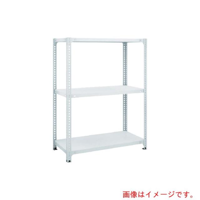 トラスコ中山（TRUSCO）　TRUSCO　スチールラック　ＳＢＬ型抗菌塗装セミボルトレス軽量棚　Ｗ１５００ＸＤ４５０ＸＨ１２００　３段　Ｗ色　【品番：SBL-4543-W】