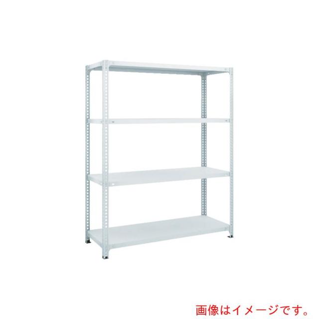 トラスコ中山（TRUSCO）　TRUSCO　スチールラック　ＳＢＬ型抗菌塗装セミボルトレス軽量棚　Ｗ１５００ＸＤ３００ＸＨ１５００　４段　Ｗ色　【品番：SBL-5534-W】