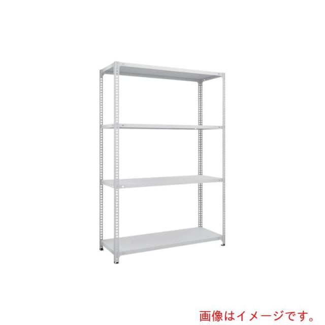 トラスコ中山（TRUSCO）　TRUSCO　スチールラック　ＳＢＬ型抗菌塗装セミボルトレス軽量棚　Ｗ１２００ＸＤ３００ＸＨ１８００　４段　Ｗ色　【品番：SBL-6434-W】