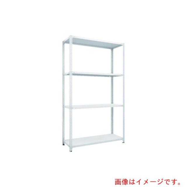 トラスコ中山（TRUSCO）　TRUSCO　スチールラック　ＳＢＬ型抗菌塗装セミボルトレス軽量棚　Ｗ１２００ＸＤ３００ＸＨ２１００　４段　Ｗ色　【品番：SBL-7434-W】