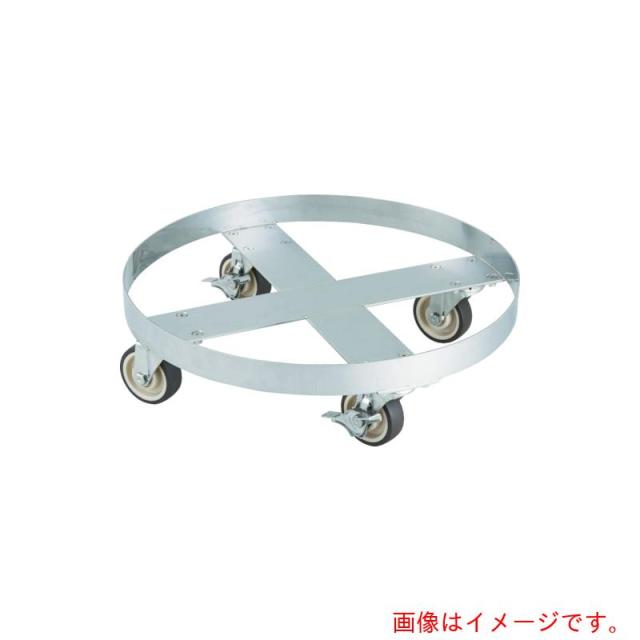 トラスコ中山（TRUSCO）　TRUSCO　ＳＵＳ３０４　ドラム缶台車　３５０Ｌ　ステン金具　ＮＵ車輪　【品番：SD-350-SNU】