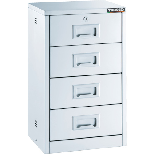 トラスコ中山（TRUSCO）　TRUSCO　ＳＵＳ３０４卓上保管庫　引出４段　３６０×２８０×Ｈ６００　【品番：SH-A】