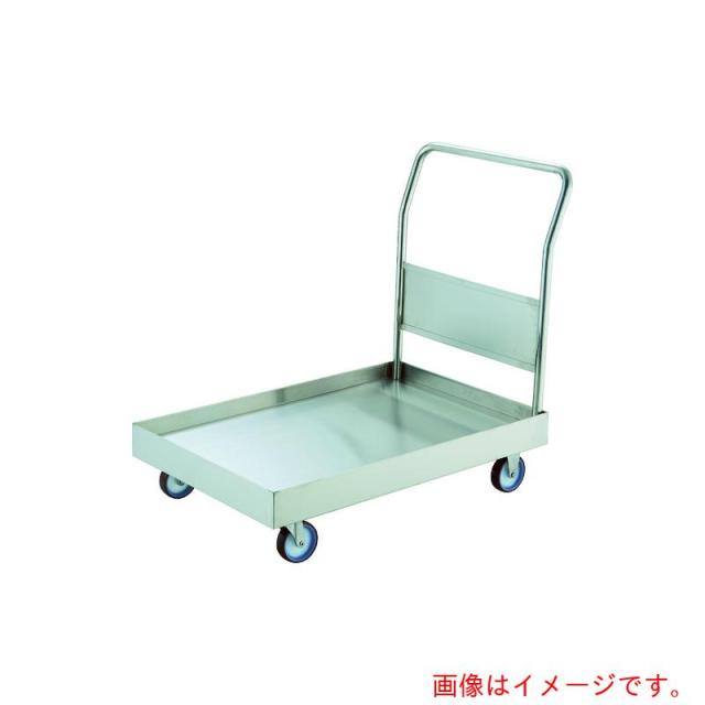 トラスコ中山（TRUSCO）　TRUSCO　ステンレス台車　オールＳＵＳ３０４　皿型台車　１２００Ｘ７５０　ＮＵ車輪　【品番：SSAR-1NU】