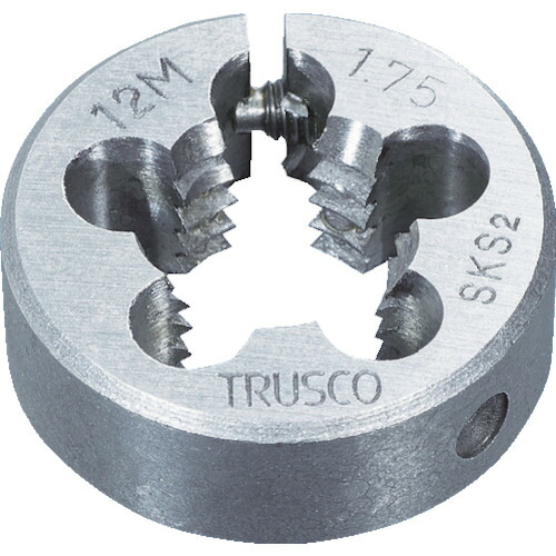トラスコ中山（TRUSCO）　TRUSCO　　丸ダイス　並目　１２５径　Ｍ８０Ｘ６．０（ＳＫＳ）　【品番：T125D-80X6.0】