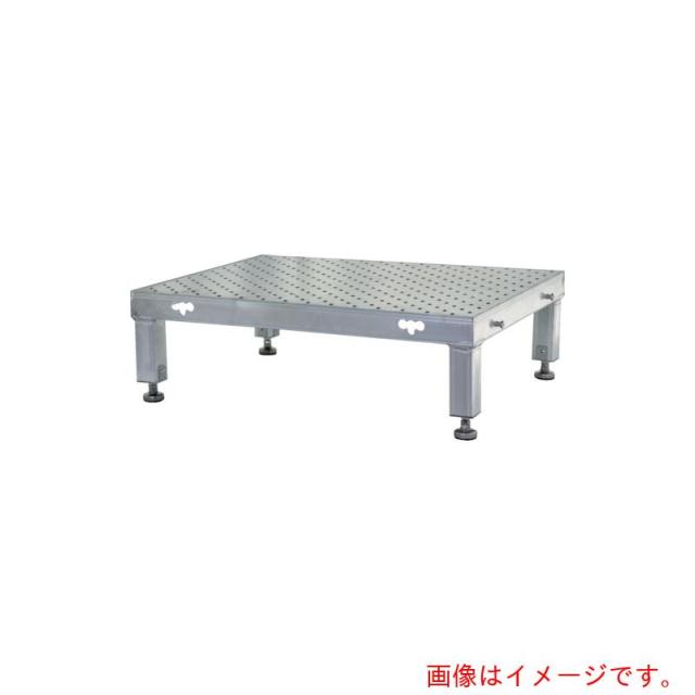 トラスコ中山（TRUSCO）　TRUSCO　連結式アルミステップ（凸板タイプ）９００Ｘ６００　高さ１９０〜２２０　【品番：TASP-96H】
