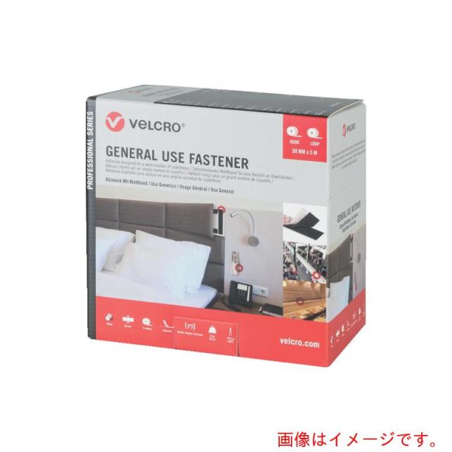 Velcro　ＶＥＬＣＲＯ［［Ｒ上］］結束テープ　多用途タイプ　幅５０ｍｍ×長さ２５ｍ　黒　【品番：VEL-PS20004】