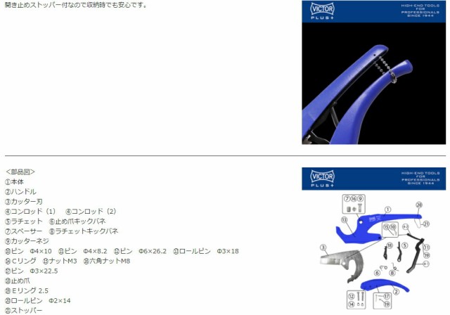 ビクター（VICTOR）　VICTOR PLUS+ ドレンパイプカッター（空調用）　【品番：AC40】