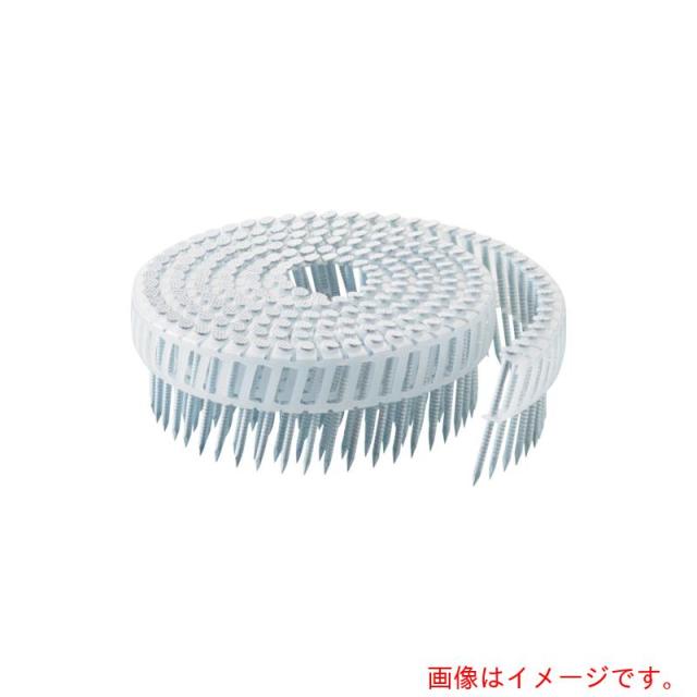 若井産業（WAKAI）　斜めプラ連結釘　ステンレス　リング　布目頭　白　2．3Ｘ40 10巻入　【品番：318G40W】