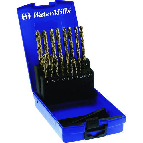 ウォーターミルズ（WATERMILLS）　５％コバルトハイス鋼ストレートドリル１９本組セット　【品番：WM5CD19SET】